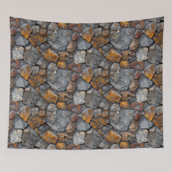 Item preview, Textured Rust and Grey Stone Wall designed and sold by NTGUILTY.