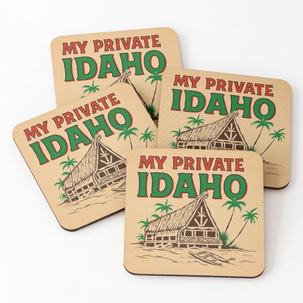 Item preview, My Private Idaho Island Hut Vintage Hawaiian Palm Trees designed and sold by Retroaugogo.