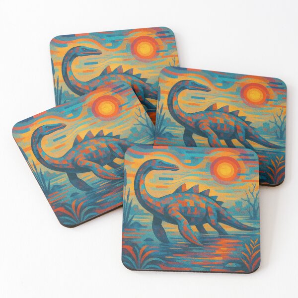 Item preview, Plesiosaur Vibrant Abstract Waves designed and sold by JonelleTshirts.