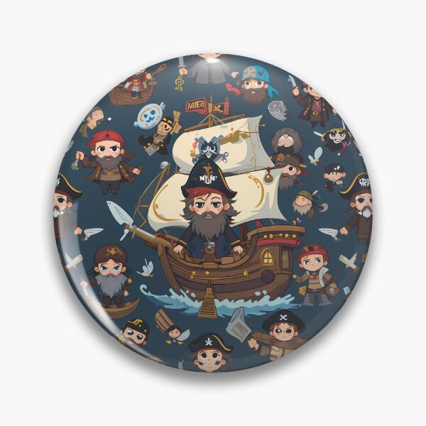 Item preview, Pirates Skull Symphony Whimsical Art Patterns Fantasy Adventure designed and sold by ART ATTACK ZONE.