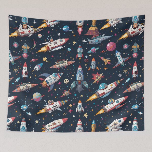 Item preview, Space Skull Symphony Whimsical Art Patterns Fantasy Adventure designed and sold by ART ATTACK ZONE.
