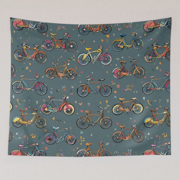 Item preview, Bikes Skull Symphony Whimsical Art Patterns Fantasy Adventure designed and sold by ART ATTACK ZONE.