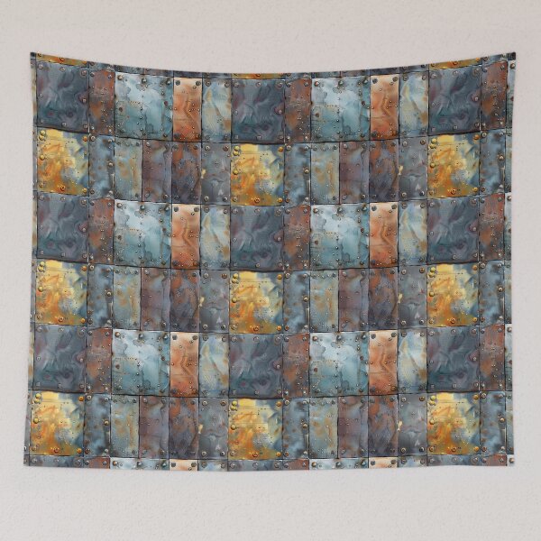 Item preview, Distressed Metal Panels with Rivets designed and sold by NTGUILTY.