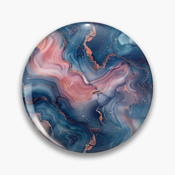 Item preview, Abstract Navy and Rose Gold Marble Swirl designed and sold by NTGUILTY.