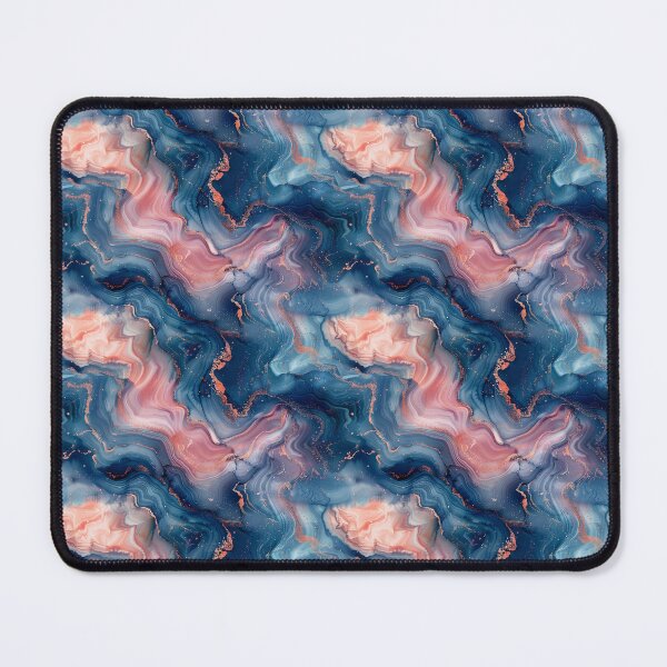 Item preview, Abstract Navy and Rose Gold Marble Swirl designed and sold by NTGUILTY.