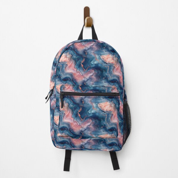 Item preview, Abstract Navy and Rose Gold Marble Swirl designed and sold by NTGUILTY.