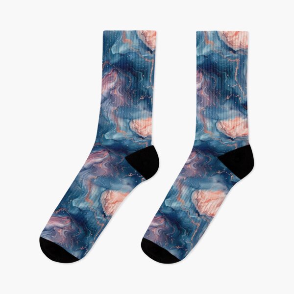 Item preview, Abstract Navy and Rose Gold Marble Swirl designed and sold by NTGUILTY.