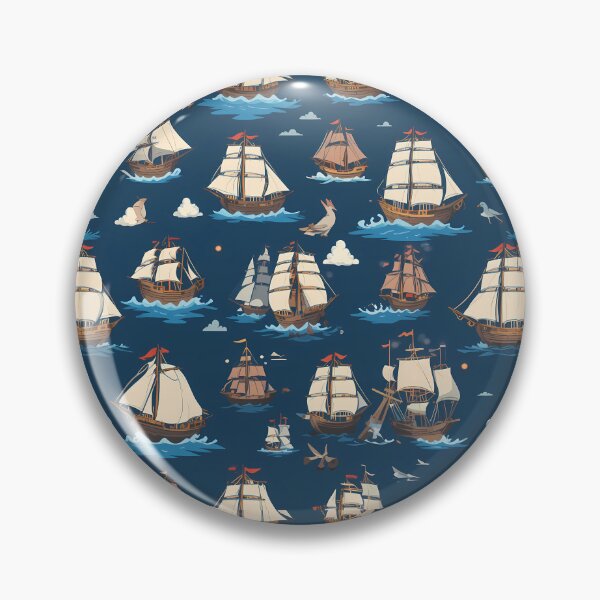 Item preview, Pirate ship Whimsical Art Patterns Fantasy Adventure designed and sold by ART ATTACK ZONE.