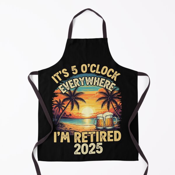 Item preview, Freedom Awaits: "It's 5 O'Clock Everywhere I'm Retired 2025" Beach Retirement Shirt designed and sold by MIMSCorneR.
