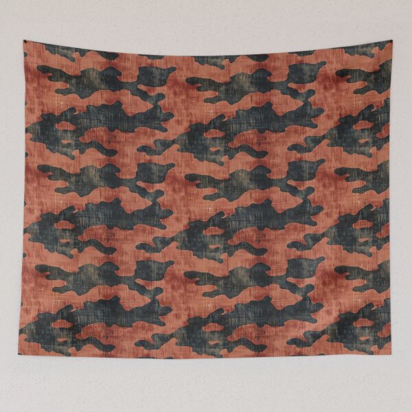 Item preview, Abstract Orange and Black Camouflage Pattern designed and sold by NTGUILTY.