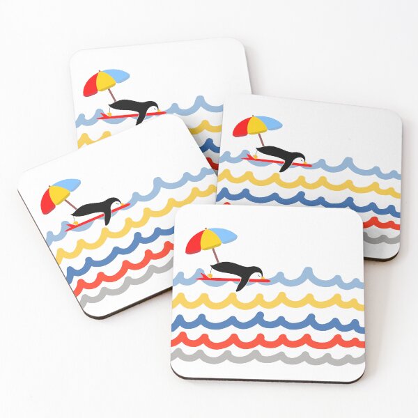 Item preview, Penguin the Surfer designed and sold by IdinDesignShop.