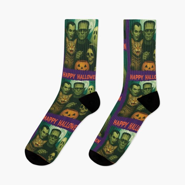 Item preview, Cat Frankenstein Ghost Grim Reaper Funny Halloween Trick Treat Selfie designed and sold by d247.