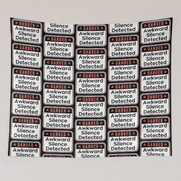 Item preview, DANGER:  Awkward Silence Detected - funny warning signs designed and sold by DesignsFromTW-S.