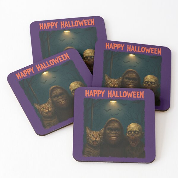 Item preview, Cat Bigfoot Zombie Funny Halloween Trick Treat Selfie designed and sold by d247.