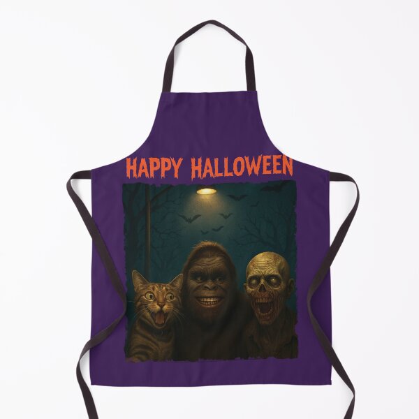 Item preview, Cat Bigfoot Zombie Funny Halloween Trick Treat Selfie designed and sold by d247.