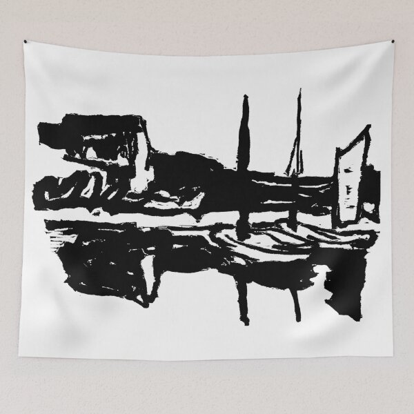 Item preview, Fishing Vessels in Harbour 1 designed and sold by nathansonart.