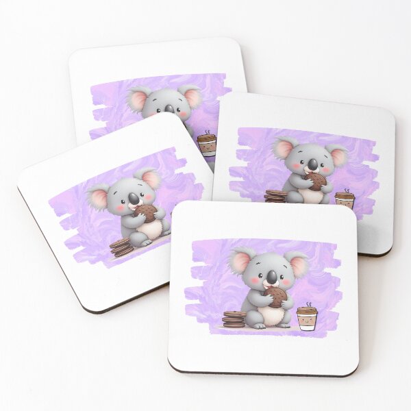 Item preview, Cute Koala With Biscuits and Coffee designed and sold by Fantacaroo Designs.