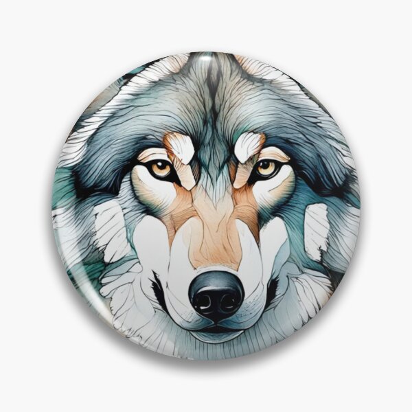 Item preview, Wild Focus – Abstract Wolf Portrait in Pencil & Watercolor designed and sold by Ink-Your-Soul.