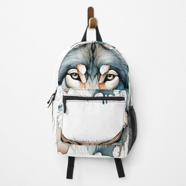 Item preview, Wild Focus – Abstract Wolf Portrait in Pencil & Watercolor designed and sold by Ink-Your-Soul.
