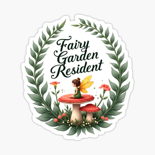 Item preview, Fairy Garden Resident Mushroom Cottage Aesthetic designed and sold by SamCreatesai.