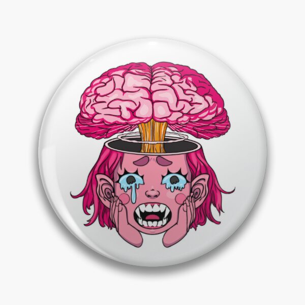 Item preview, Blowing Mind Girl Demon Head Pink designed and sold by Ctoolooshka.