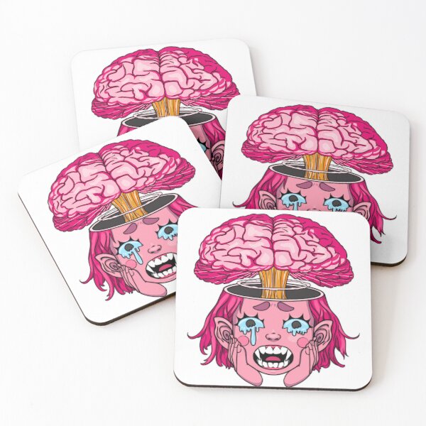 Item preview, Blowing Mind Girl Demon Head Pink designed and sold by Ctoolooshka.