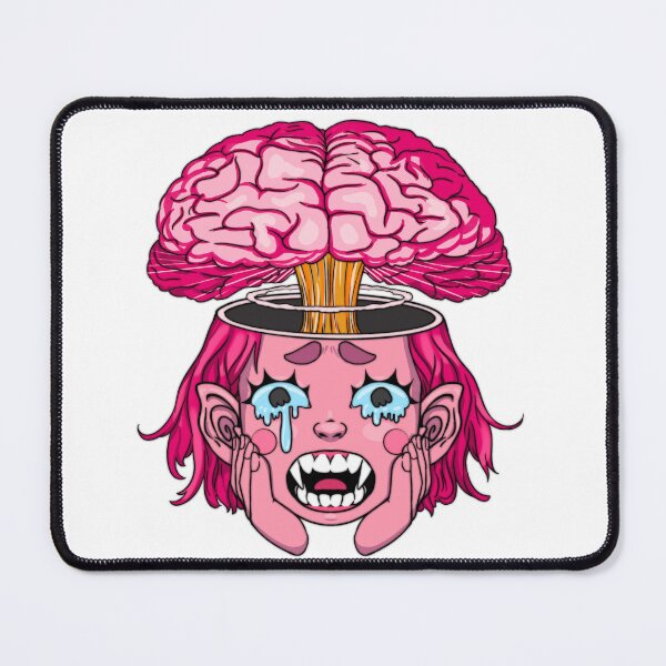 Item preview, Blowing Mind Girl Demon Head Pink designed and sold by Ctoolooshka.