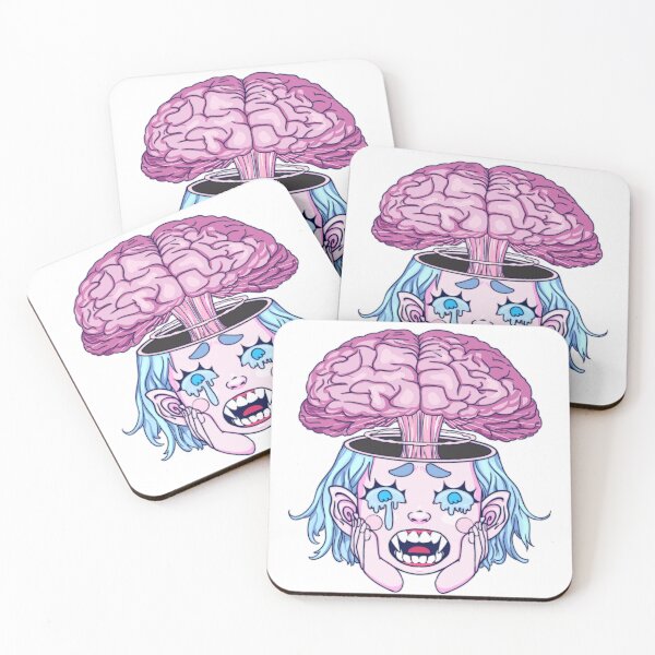 Item preview, Blowing Mind Girl Demon Head Blue designed and sold by Ctoolooshka.