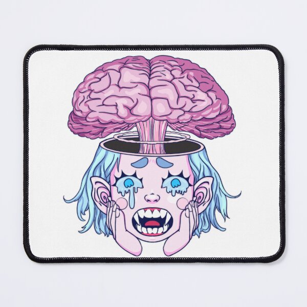 Item preview, Blowing Mind Girl Demon Head Blue designed and sold by Ctoolooshka.