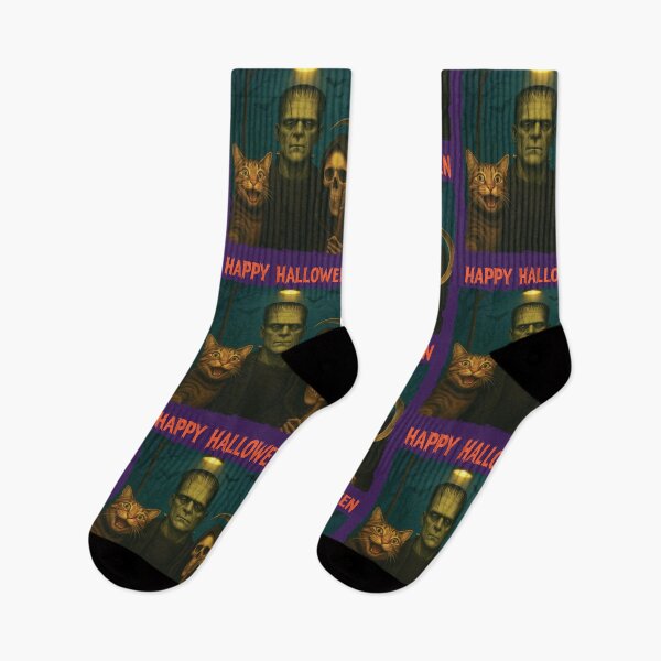 Item preview, Cat Frankenstein Grim Reaper Funny Halloween Trick Treat Selfie designed and sold by d247.