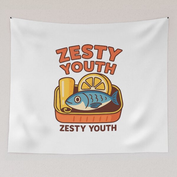 Item preview, Zesty Youth Sardine | Fresh Summer Design designed and sold by ALITOPRINCE.