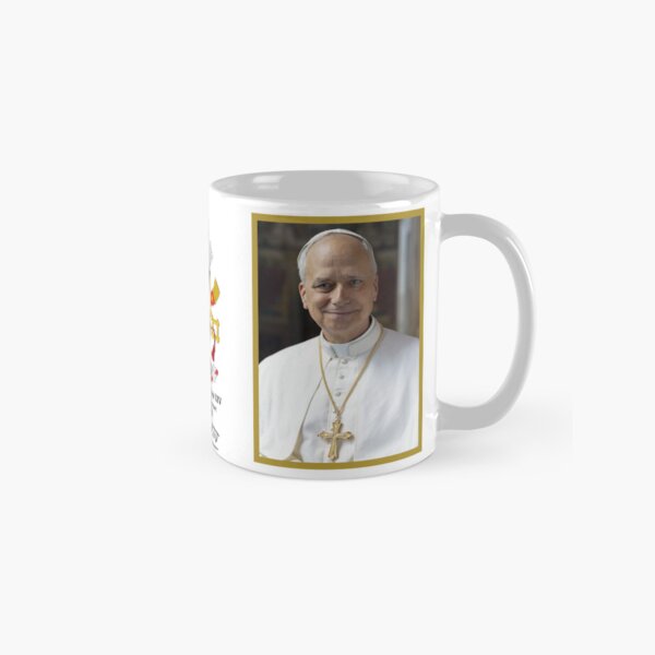 Item preview, His Holiness Pope Leo XIV Celebration Mug designed and sold by CRUCIBLE 2020.