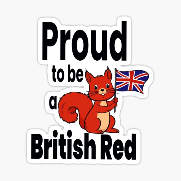 Item preview, Patriotic Red Squirrel Waving Union Jack Flag designed and sold by tawscolors.