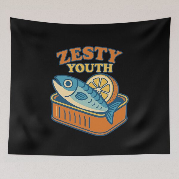 Item preview, Zesty Youth Sardine | Fresh Summer Design designed and sold by ALITOPRINCE.