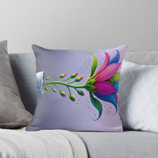 Item preview, Surveillance Bloom – Tech-to-Flower Cyberpunk Transformation designed and sold by Ink-Your-Soul.