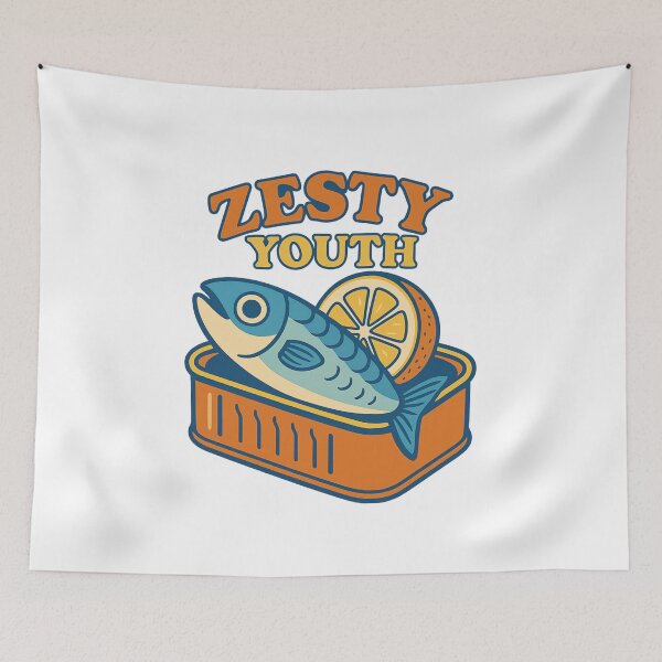 Item preview, Zesty Youth Sardine | Fresh Summer Design designed and sold by ALITOPRINCE.