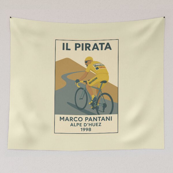 Item preview, Il Pirata – Marco Pantani at Alpe d’Huez (1998) designed and sold by malero-design.