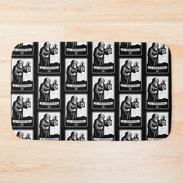 Item preview, The Hermit Tarot Card Print – Ornamental Black and White Art designed and sold by  Ojo de Lilith.