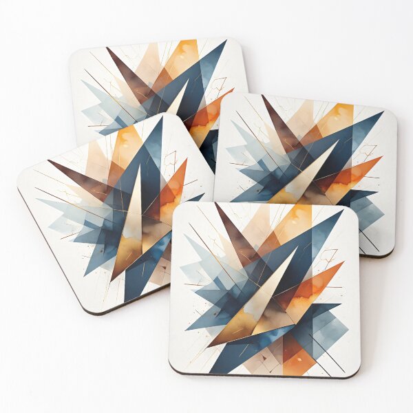 Item preview, Fractured Balance – Sharp Geometric Watercolor Abstraction designed and sold by Ink-Your-Soul.