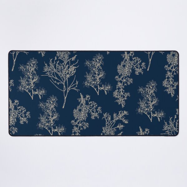 Item preview, Botanical Cottage Floral Pattern in Navy Blue and Beige designed and sold by kierkegaard.