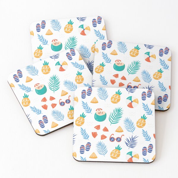 Item preview, Summer pineapple leaf pattern flat glasses designed and sold by Jamildesign.