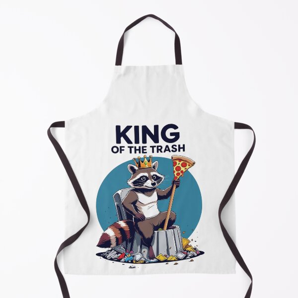 Item preview, Trash King Raccoon with Pizza Throne designed and sold by HappyPrintLab.