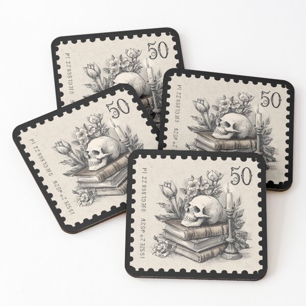 Item preview, Dark Academia Stamp designed and sold by Inspired Life Creative.