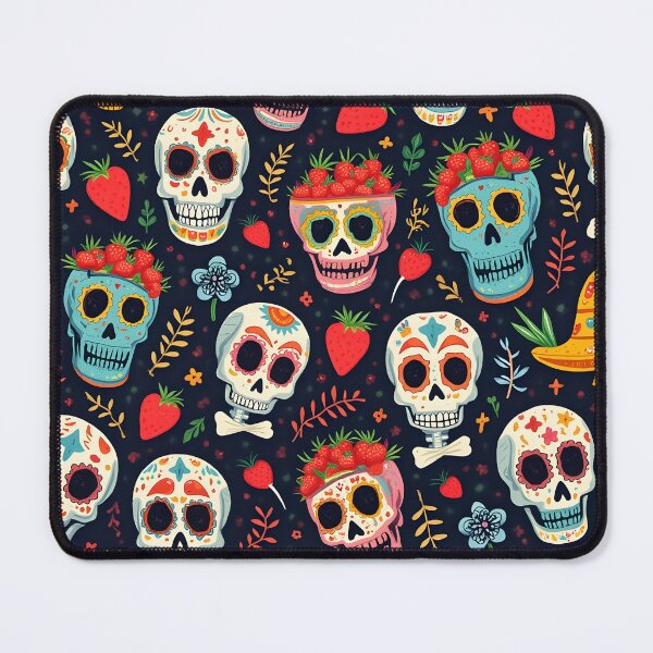 Item preview, Strawberry Skulls – Spooky Summerween Pattern designed and sold by WhimsicalThredz.