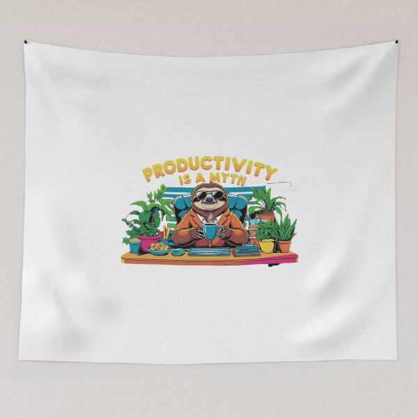 Item preview, Sloth Boss Says Productivity Is a Myth designed and sold by HappyPrintLab.