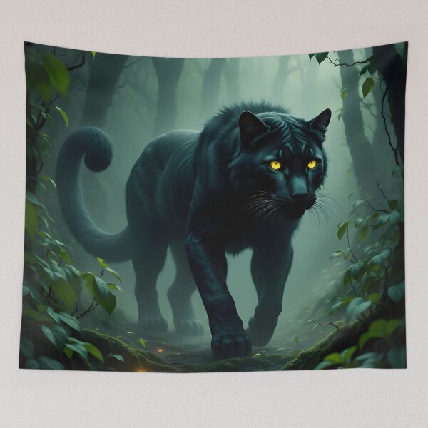 Item preview, Mystic Panther Glow : Neon Yellow Wild Predator Look designed and sold by Felia001.