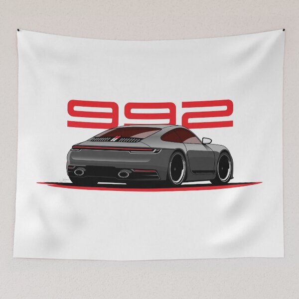Item preview, 992.2 Carrera T Black Illustration  designed and sold by blackdogshop.