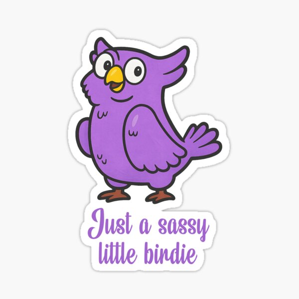 Item preview, Just a Sassy Little Birdie - Cheeky Cartoon Bird Illustration designed and sold by CanSparkleArt.