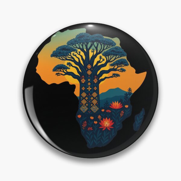 Item preview, Rooted in Africa Baobab Tree Tribal African Continent Art designed and sold by d247.