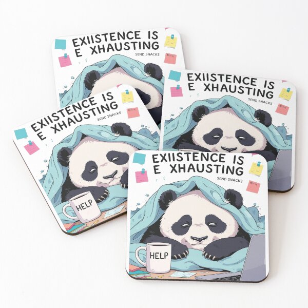 Item preview, Exhausted Panda Wrapped in Blanket Humor designed and sold by HappyPrintLab.